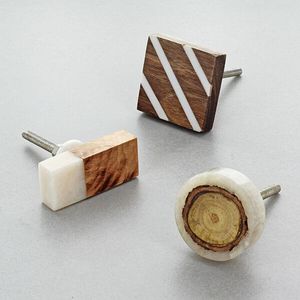 Poignées et boutons de tiroirs en bois de résine moderne pour cuisine chambre à coucher salle de bain salon hôtel hôpital - Product Image 1