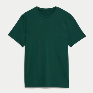 T-shirt basique en coton pour homme, col rond uni, toucher doux, fournisseur OEM en gros - Product Image 2