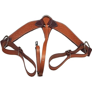 Collier de poitrine de cheval en cuir marron fait à la main de qualité supérieure collier de poitrine de taille de cheval durable pour l'équitation - Product Image 5