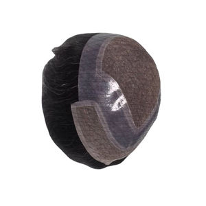 Prothèse capillaire homme en cheveux naturels, la plus vendue, avec dentelle frontale, ondulations naturelles/ondulations aquatiques/lisses crépus, patchs souples, cheveux indiens Taz Hair - Product Image 5