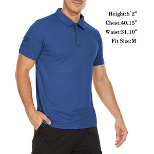 Chemises polo pour hommes en gros, toucher frais, imperméables, de haute qualité, vierges, broderie personnalisée, prêtes à porter, tricot sportif, séchage rapide - Product Image 2