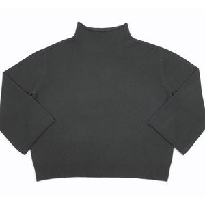 ODM OEM, jersey de moda para mujer, holgado, con cuello alto y mangas largas, de punto fino para la temporada de otoño - Product Image 1