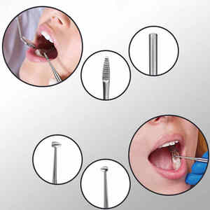Juego básico de instrumentos de diagnóstico dental, kit dental de embalaje de acero inoxidable de PVC 3/ 4/5/6 - Product Image 4