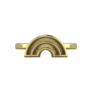Solid 925 Sterling Silver Arch <b>Rainbow</b> Semi Mount Blank Setting Wedding Ring Good for Ashes & Resin Work Breastmilk Jewelry - Product Image 1