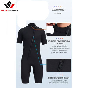 Men 3mm Shorty <b>Wetsuit</b> Full Body Surf Diving Suit Male Thick Thermal Neoprene Swimsuit Scuba Wet Suits for Snorkeling Kayaking - Product Image 3