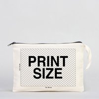 Bolso de Mano Personalizable para Mujer, a Todo Color, de 7 Pulgadas, Sin Forro, Bolsa de Algodón de Alta Calidad con Cierre, Adorno con Logotipo y Patrón de Piedras