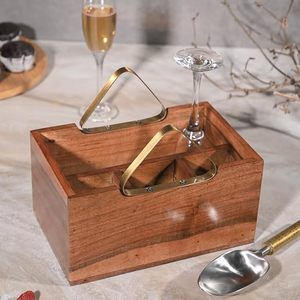 ที่ใส่ช้อนส้อมไม้ขายส่ง ราคาถูก สำหรับจัดระเบียบครัวให้สะอาดและเป็นระเบียบ  ที่ใส่ช้อนส้อมไม้แบบธรรมชาติ - Product Image 1