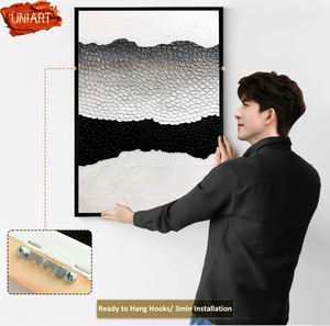 UNIART-Lienzo abstracto personalizado de calidad de museo, <span class=keywords><strong>Mural</strong></span> de Arte de pared, <span class=keywords><strong>pintura</strong></span> en lienzo hecha a mano al óleo gruesa para uso <span class=keywords><strong>interior</strong></span> de Hotel - Product Image 4