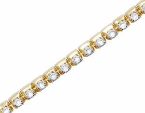 Customizable Gold Plated <b>Iced</b> <b>Out</b> Moissanite Round Tennis <b>Chain</b> Bracelet in S925 Sterling Silver for Wedding Gift - Product Image 3