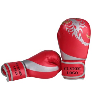 Gants de boxe avec logo personnalisé Entraînement professionnel Gants de boxe de combat économes 100% cuir véritable - Product Image 5