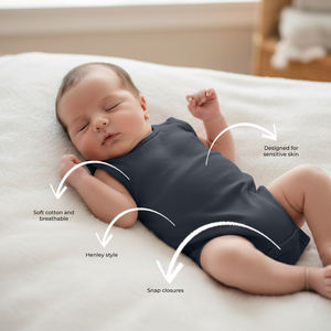 Body sin Mangas de Algodón para Bebé, Ropa Ligera y Cómoda para Bebés - Product Image 3