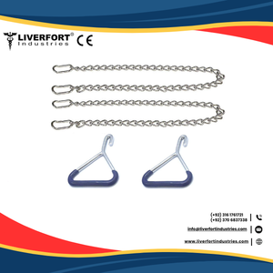 Extractor de becerro de acero inoxidable duradero, mango OB de animales grandes, cadena de 60 ", juego de herramientas veterinarias aprobado por CE ISO para ganado, cabra, oveja - Product Image 3