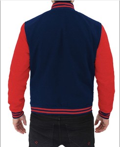 Veste universitaire pour homme bleu marine et jaune, style décontracté, coupe classique, col montant, fermeture éclair, vêtement d'hiver, doublure polaire respirante - Product Image 6