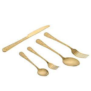 <b>Cutlery</b> Set Stainless Steel Silverware Set Dining Modern Elegant Flatware <b>Travel</b> Silverware Home Restaurant - Product Image 2