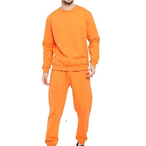 New Arrival Men's High Quality Casual Sweat Suits Solid Pattern Plus Size Breathable Lightweight Winter Season Wear 100% Cotton - Product Image 2