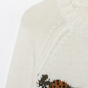 Wholesale 100% Cotton V-Neck Sweater <b>for</b> <b>Women</b> Winter Customized Color & Size Breathable Logo Position Front - Product Image 6