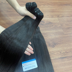 ¡MEJOR VENTA! Precio al por mayor 100% Extensiones de cabello humano vietnamita Cabello crudo Extensiones de cabello de trama recta natural Color natural - Product Image 6