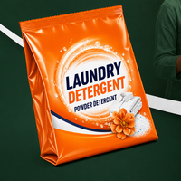 Sachet personnalisé vide thermoscellable à soufflets latéraux pour emballage plastique de lessive jetable en poudre