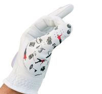 Guante de golf de cuero Cabretta con ajuste de compresión para hombre y mujer zurdos de talla única con ajuste universal