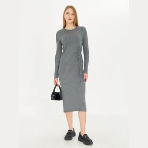Vestido de punto elegante y cómodo acanalado para mujer - Product Image 1