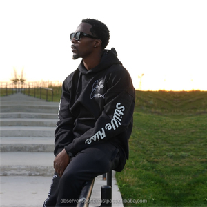 Fabricant de survêtements OEM, sweats à capuche noirs délavés à l'acide, unisexe, poids lourd délavé, 100% coton, respirant - Product Image 6