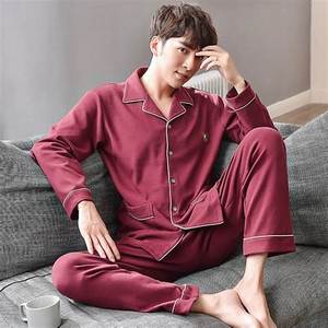 Traje de dormir de franela para hombres | Vestido informal de dormir de franela para hombres adultos y niños de alta calidad | Ropa de dormir informal de 2 piezas para hombres - Product Image 6