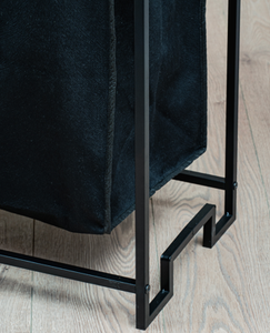 Panier à linge avec trieur de vêtements, panier à linge double, étagère à linge en métal, étagère de rangement pour le linge, panier à linge à 2 compartiments, panier à linge pour salle de bain - Product Image 5