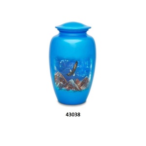Beautiful Butterfly Large Aluminium Cremation Adult Urn For Human Ashes Decorative Full Size Funeral Urn With Free <b>Velvet</b> <b>Bag</b> - Product Image 3