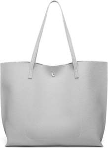 Bolso gris de diseño Sanzaf de gran capacidad en piel sintética suave con detalle de borlas funcional pero a la moda para uso diario - Product Image 2