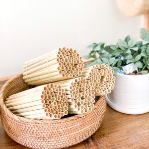 Pajitas de bambú reutilizables biodegradables, respetuosas con el medio ambiente, sin residuos - Product Image 1