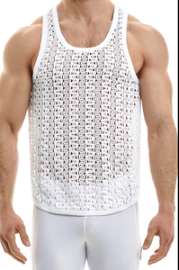 Camiseta sin mangas transpirable 200 GSM de tela de algodón cómoda de punto personalizada para hombres Bangladesh - Product Image 3