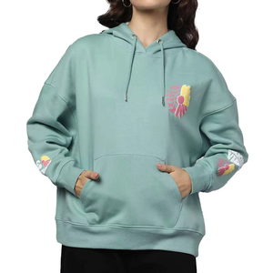 Sweat-shirts oversize pour femmes, style vintage, en toile 100% coton, imprimés, coupe-vent, imperméables, pour l'hiver, avec badge sur le devant - Product Image 1