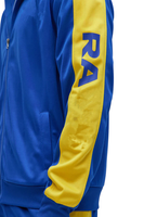 Veste de sport pour homme KY Contrast Stripe Homme 100% polyester, col montant, pour équipe scolaire de basketball