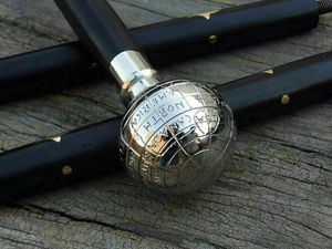 Victorian Steampunk Folding Walking Stick Nautical Wooden Gift Decorative Cane Metal Craft Product - Product Image 3