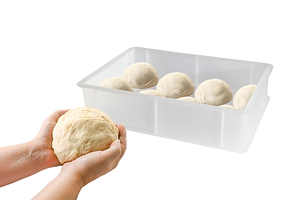 Contenedor Rectangular de Plástico Moldeado por Inyección de Grado Industrial para Alimentos - Blanco 30x40x10cm (12L) - Alta Capacidad de Carga >10kg - Apto para Lavavajillas - Product Image 3