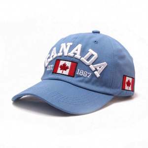 Gorras de Béisbol Bordadas en 3D con la Bandera de Canadá, Personalizadas, de 6 Paneles, de Poliéster/Algodón, de Calidad, al por Mayor para Fabricantes, Deportivas y Formales - Product Image 6