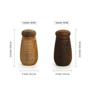 Ensemble de 2 salières et poivrières en bois de 50 ml Accessoires de vaisselle - Product Image 3