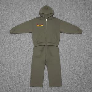 Conjunto Deportivo de 2 Piezas para Hombre, con Cremallera, de Algodón/Poliéster, Secado Rápido, para Invierno, Estilo Informal, para Correr, Última Moda 2024 - Product Image 2
