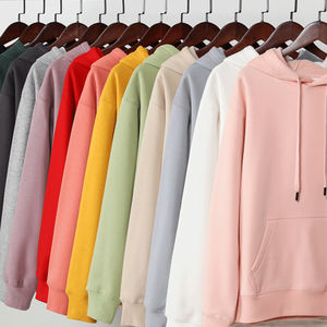 Vente en gros de haute qualité pour hommes 56.1% coton 43.9% polyester broderie personnalisée vêtements d'impression bouffante 320gsm sweats à capuche vierges - Product Image 2