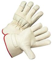 Gants de sécurité industrielle en cuir blanc robuste Double paume modèle de gréeur canadien MJ-9754 équipement de protection de travail de jardin