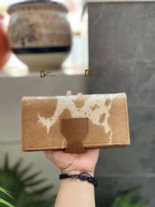 Gran oferta, Cartera de piel de vaca, cartera de mano, pelo en piel oculta, monedero multiusos, bolso de mano de piel de becerro, bolso de mano occidental para mujer - Product Image 3