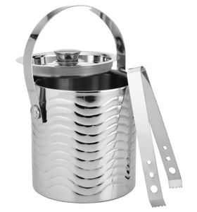 Cubo de champán de hielo de acero antiguo, suministros para hoteles y restaurantes para vino y cerveza, cubo de hielo enfriador de acero inoxidable - Product Image 4