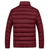 Veste de rembourrage bleu profond à manches longues et à fermeture éclair de haute qualité pour hommes en toile d'hiver personnalisée directement de l'usine du Bangladesh