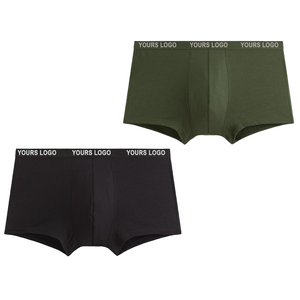 Calzoncillos bóxer de alta calidad para hombre, ropa de talla grande de alta elasticidad para hombre, 95% algodón, 5% Spandex, cintura personalizada, ropa interior de bambú para hombre - Product Image 1