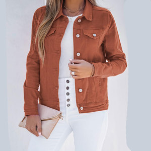 แจ็คเก็ตยีนส์ทรงบอมเบอร์สำหรับผู้หญิง ดีไซน์ทันสมัย ผลิตจากผ้าถัก เป็นมิตรต่อสิ่งแวดล้อม กันลม คุณภาพสูง เหมาะสำหรับกิจกรรมกลางแจ้ง ราคาขายดี - Product Image 4