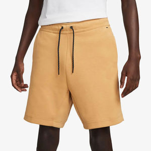 <b>Men's</b> Eco-Friendly Casual Desert <b>Khaki</b> Tech Fleece Knee-Length Hot <b>Shorts</b> Drawcord Custom Logo Branding Support Solid Pattern - Product Image 1