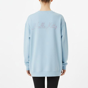 เสื้อสเวตเชิ้ตผู้หญิงผ้าฟลีซทรงโอเวอร์ไซส์ อุ่นสบาย ทรงปกติ ผ้าเนื้อนุ่ม สวมใส่สบายทุกวัน เหมาะสำหรับแฟชั่นฤดูหนาว สไตล์สตรีท ประดับด้วยคริสตัล - Product Image 3