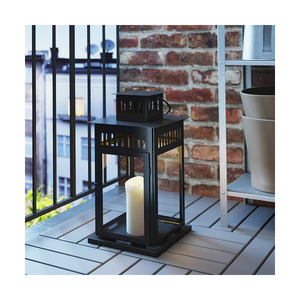 Linterna de Metal de estilo europeo para exteriores, para decoración del hogar, colgante de jardín negro, diseño marroquí, impresión personalizable, luz usada - Product Image 2