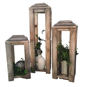 Linterna de Vela decorativa cuadrada de madera y acero inoxidable de la mejor calidad para decoración del hogar boda recién llegado disponible aquí - Product Image 1