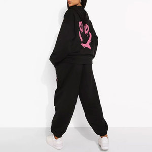 Chándal con logotipo personalizado impreso y diseñado para mujer, jersey de manga larga, chándal con capucha para mujer - Product Image 2